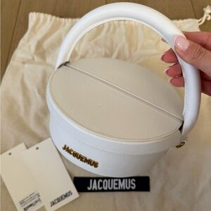 Jacquemus La Boite A Gateaux in White Calfskin